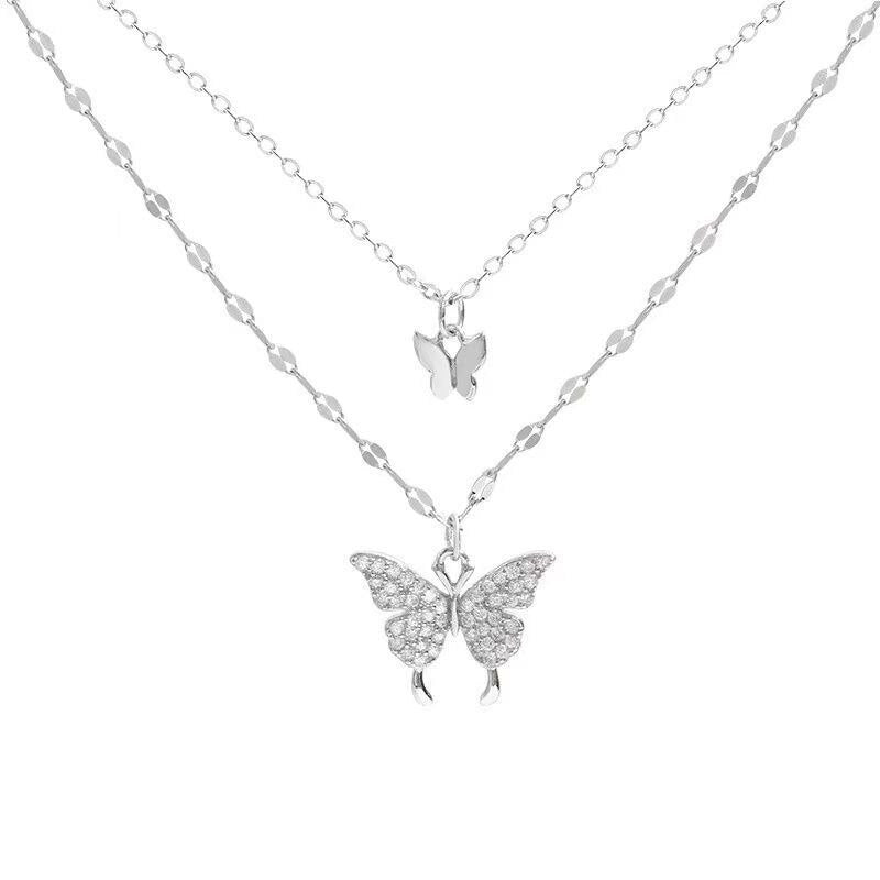 Ava Double Butterfly Necklace